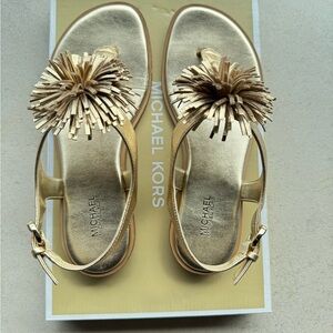 Michael Kors Lolita Thong Metallic Leather